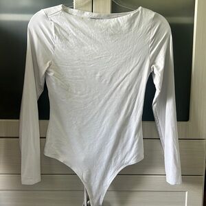 Abrecombie white modal bodysuit
